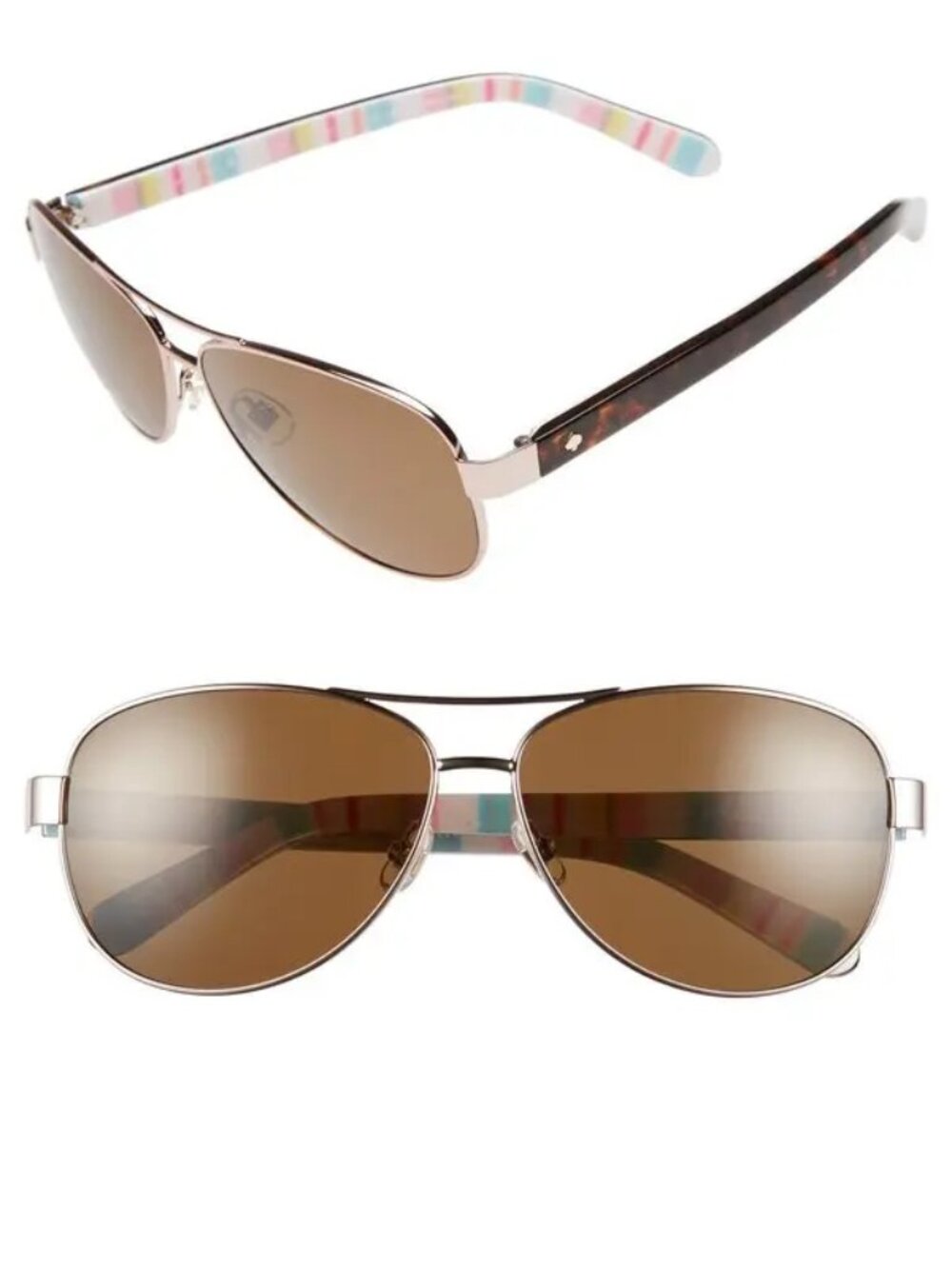 KATE SPADE New York 'Dalia' 58mm Polarized Aviator Sunglasses